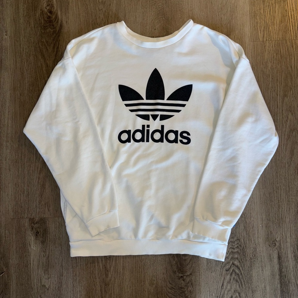 Adidas Men's White Crewneck